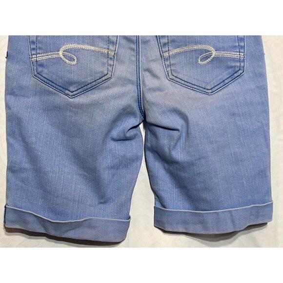 Girls Justice Premium Light Blue Denim Bermuda Shorts Size 8S Adjustable Waist C - Picture 6 of 10